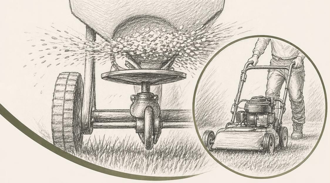 Rasenpflege und Vertikutieren